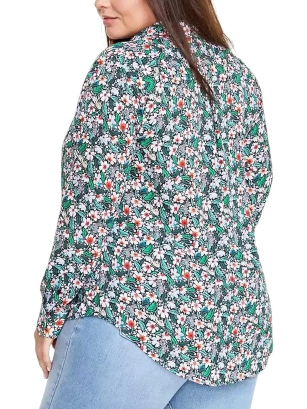 On 34th Macy’s long sleeve floral button-down blouse XL Cottagecore chic